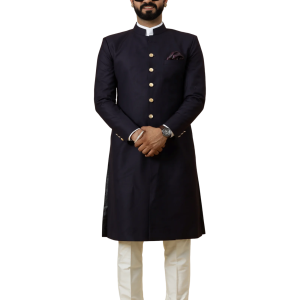 Classic Blue Berry Achkan for Men | Elegant Ethnic Wear | Jaipurio